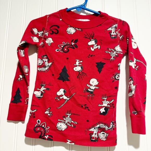 Hanna Andersson Peanuts Christmas Skiing Pajama Set Size 3T - Picture 2 of 7